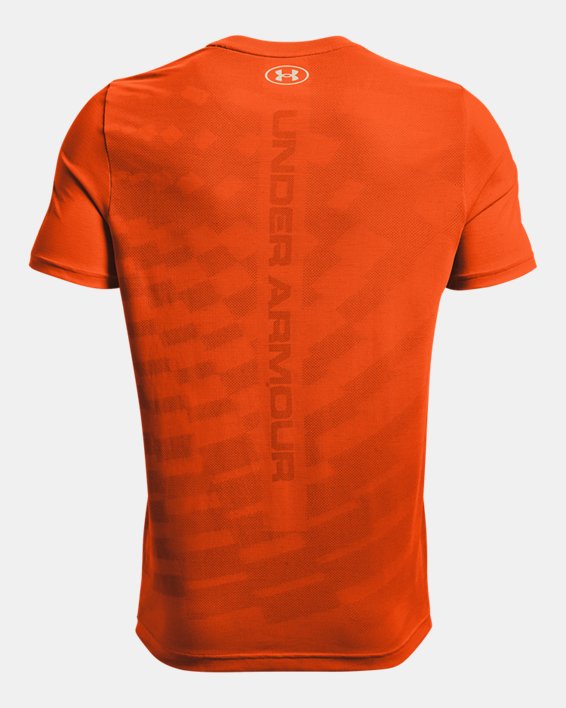Men's UA Seamless Radial Short Sleeve, Orange, pdpMainDesktop image number 5
